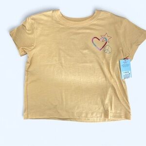 NWT Cat & Jack Yellow Girls Size Large (10/12) t-shirt